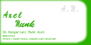 axel munk business card